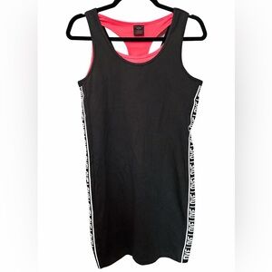 Material Girl Black and Pink Tank Dress (BN5)